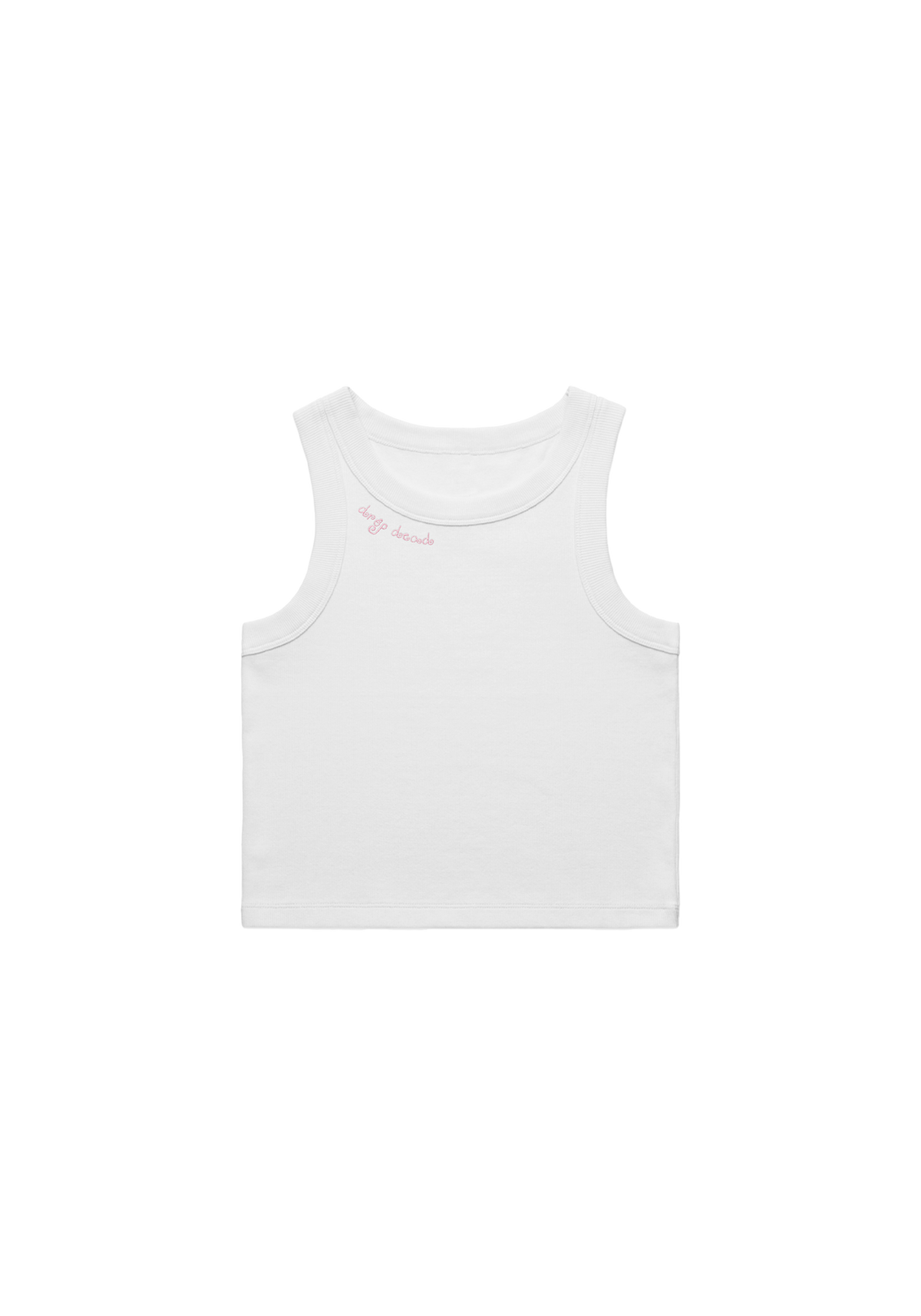 drop dead embroidered women's crop tank