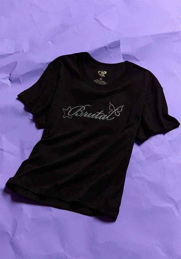 brutal rhinestone baby t-shirt