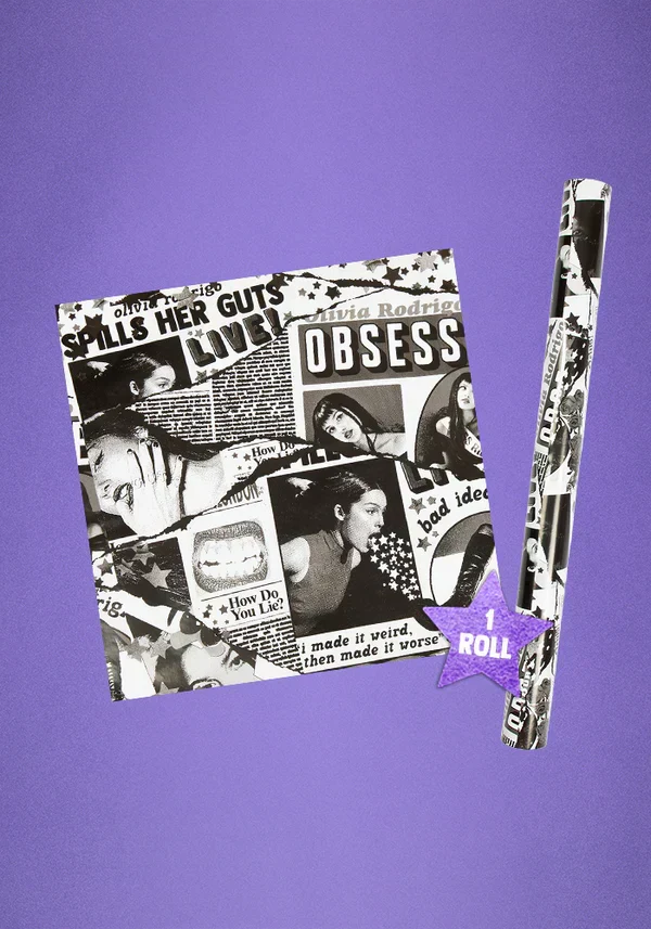 olivia rodrigo newsprint wrapping paper