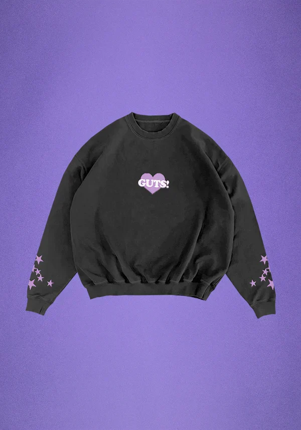 GUTS world tour crewneck pullover in black