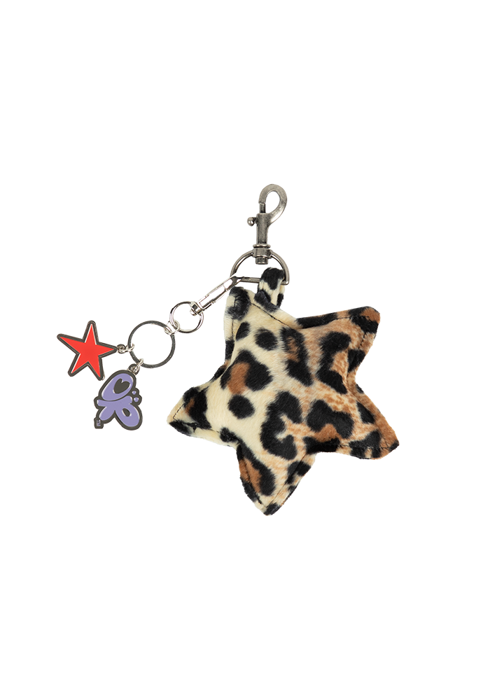 SUAY leopard star plush keychain