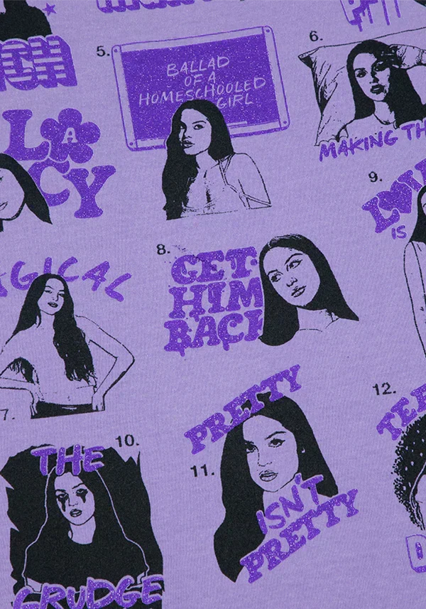 GUTS world tour tracklist t-shirt in purple