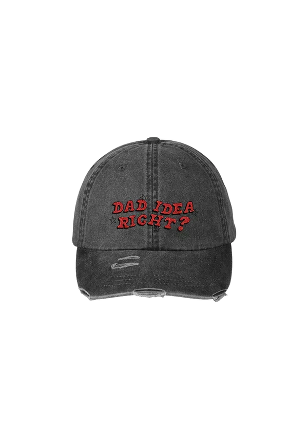 dad idea right? distressed dad hat