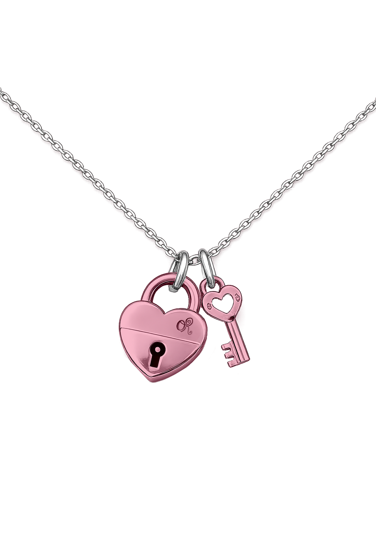 drop dead heart keyed padlock necklace