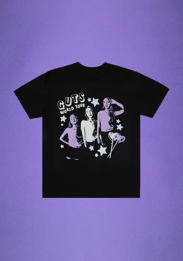 GUTS world tour lollypop dateback t-shirt in black