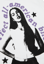 perfect all-american bitch crop tank in white